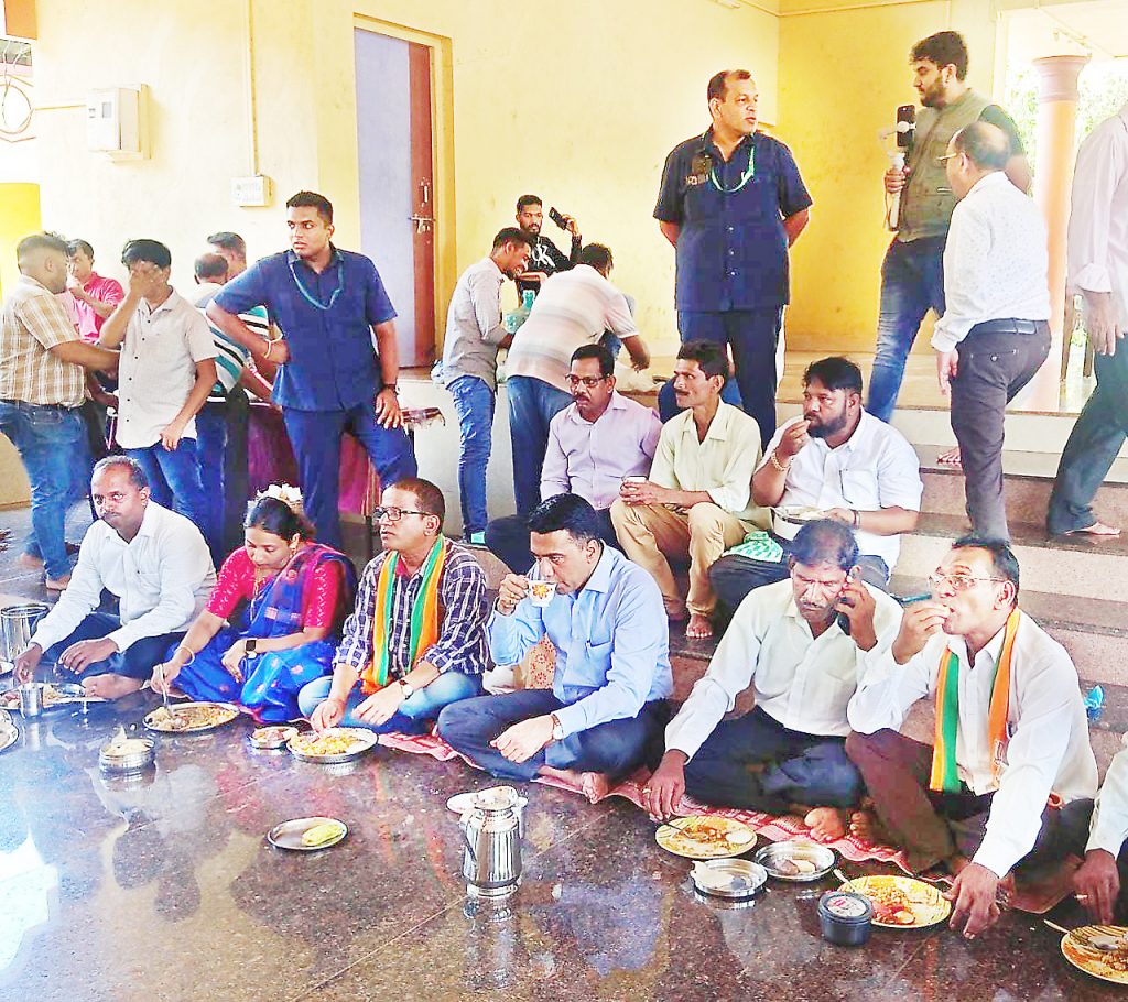 सांखळीत भाजपच्या ‘टिफिन पे चर्चा’ला प्रतिसाद