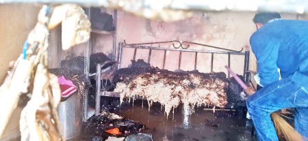 शॉर्टसर्किटने घराला आग चार लाखांचे नुकसान