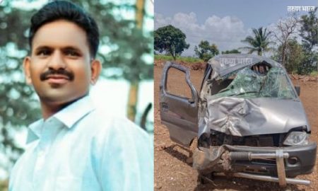 'Gokul' collision between a car and a two-wheeler near Vaghbeel