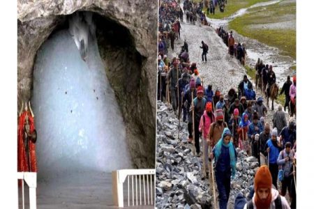 अमरनाथ गुहेत शिवलिंगाची ‘प्रथम पूजा’