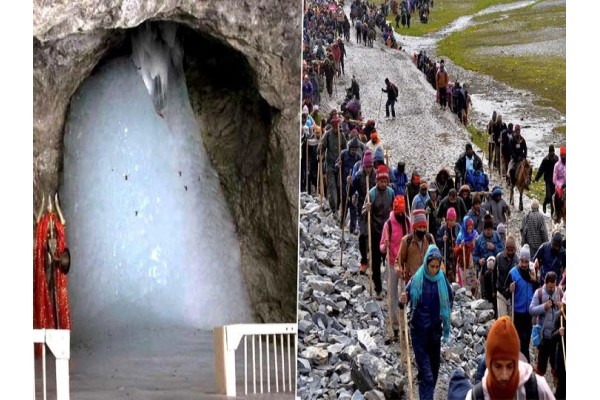 अमरनाथ गुहेत शिवलिंगाची ‘प्रथम पूजा’