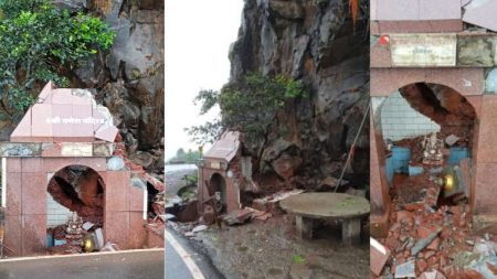 Ratnagiri News : पहिल्याच पावसाळ्यात दणका आंबा घाटात दरड कोसळली rain-update-ratnagiri-road-landslide-in-amba-ghat-kolhapur-news