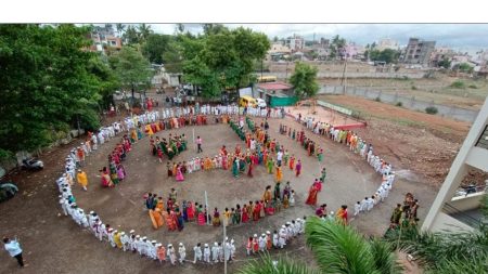 picturesque arena ceremony of students in Rajat