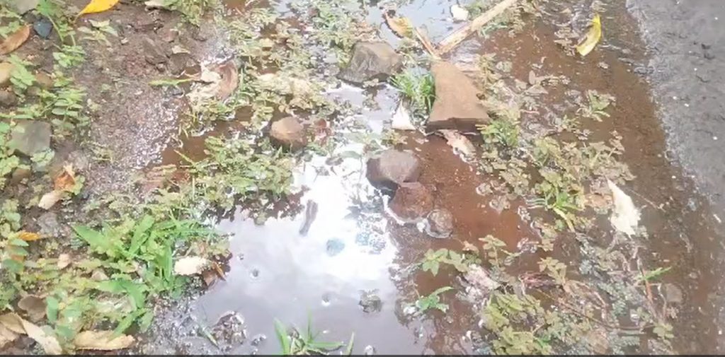 महांतेशनगरमध्ये पाईपलाईनला गळती; शेकडो लिटर पाणी वाया