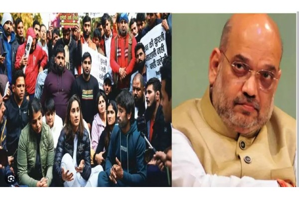 केंद्रीय गृहमंत्री शहा यांना भेटले कुस्तीपटू