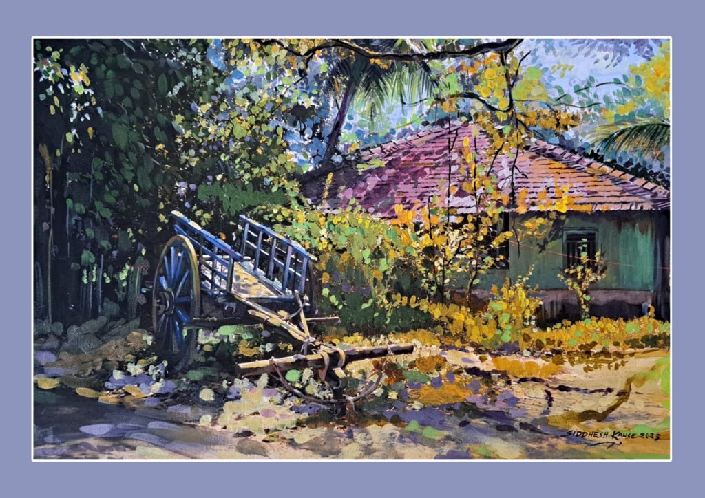 सिद्धेश कानसे यांच्या निसर्गचित्राला प्रथम क्रमांकासह राष्ट्रीय कला पुरस्कार