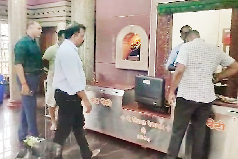 Theft in two bungalows including a temple