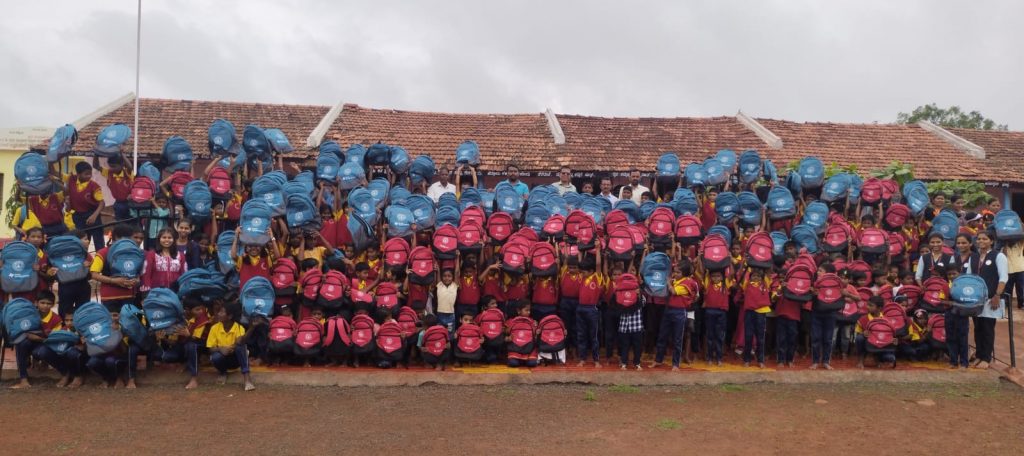 School supplies distributed by Texas Instrument-Youth for Service