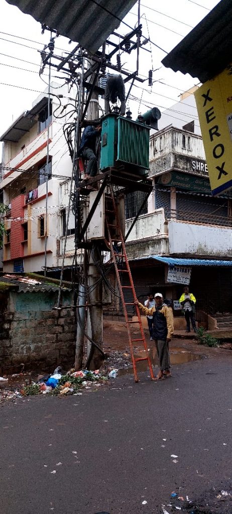 Breakdown in transformer at Risaldar Galli