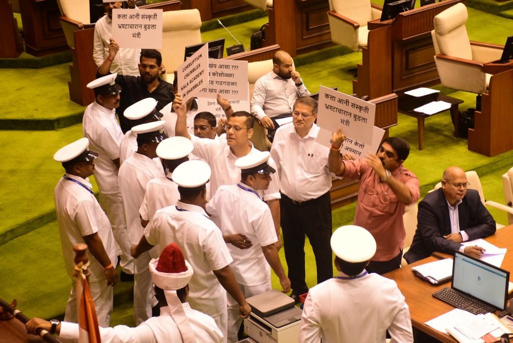 Uproar in the assembly from the roof of the academy