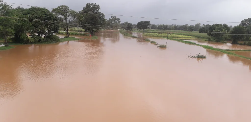 The flood in Markandeya river area is receding