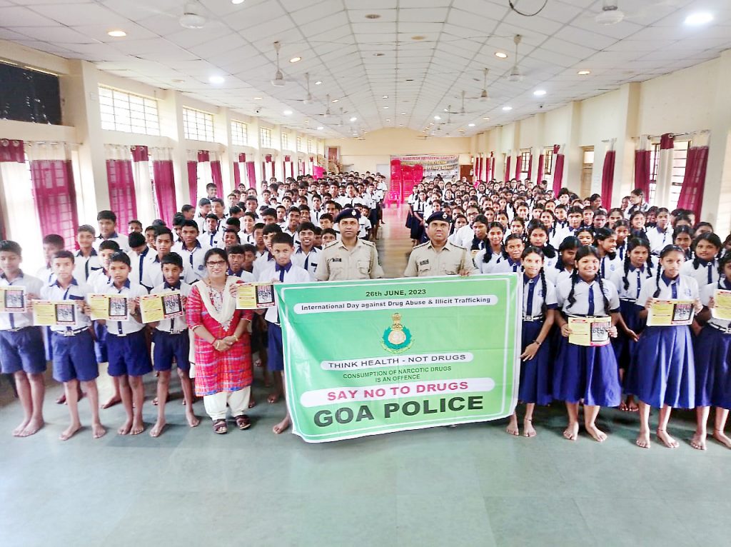 Anti-drug awareness among students by Mhardol Police Station