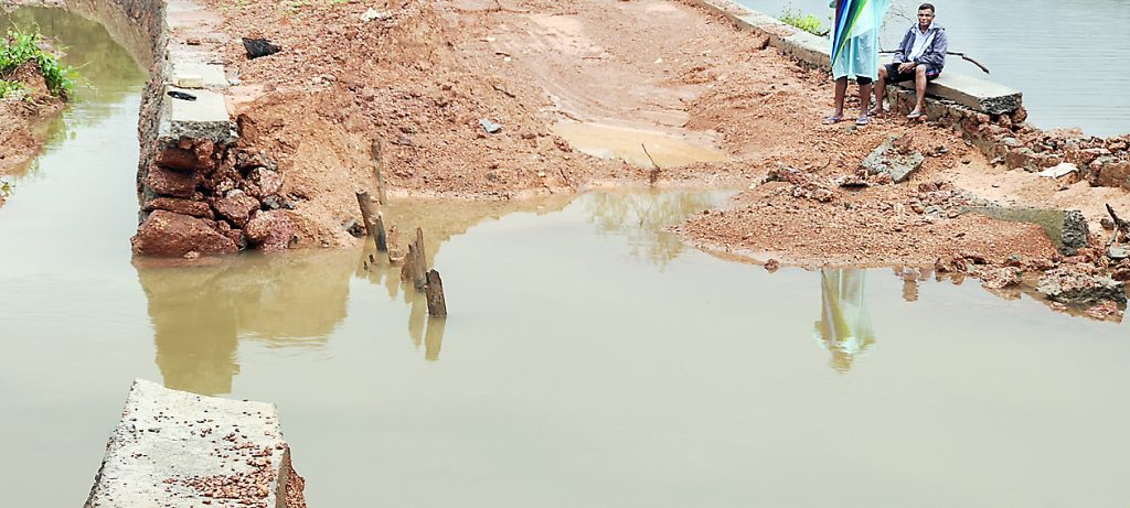 Another part of the Kava Khajan dam at Chodan collapsed