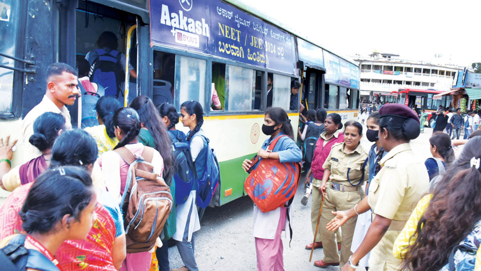 Home Guard on duty at Central Bus Stand