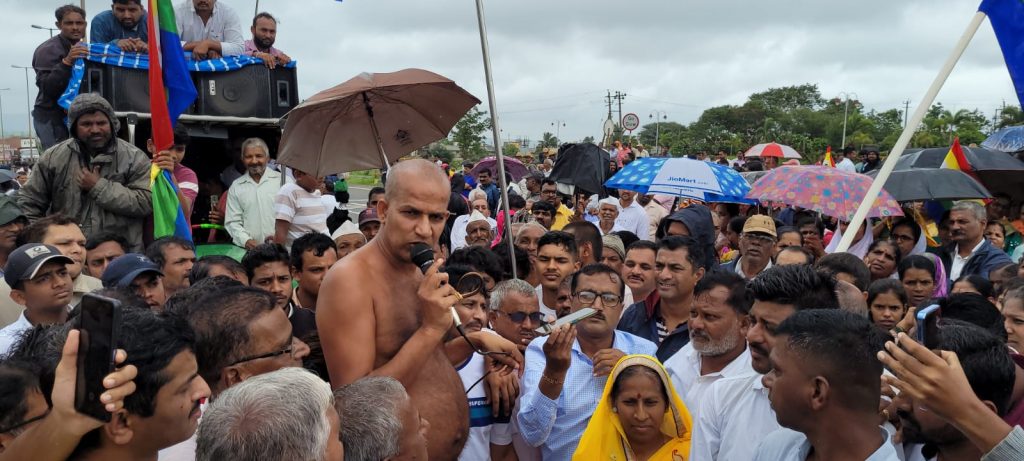 Protests against the brutal killing of Jain sages in the city