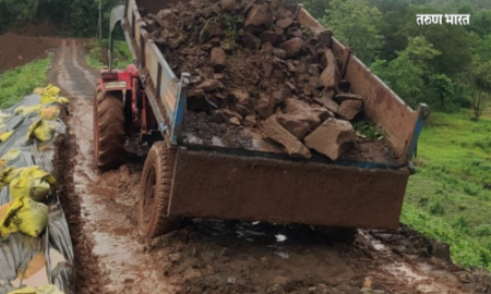 Ratnagiri : कळवंडे धरणाच्या पिचींग दुरुस्तीच्या कामाला वेग; जिल्हाधिकारी आणि पोलीस अधीक्षकांनी दिली भेट f Kalwande Dam Collector and Superintendent of Police visited