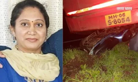 एसटी बसचे ब्रेक फेल! अपघातात महिला ठार; वाई पाचगणी रस्त्यावर पसरणी घाटातील घटना ST bus! Woman killed Prasrani Ghat Panchgani Road