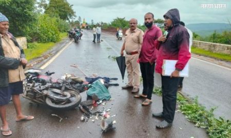 Two-wheeler hit by speeding truck The youth killed KOLHAPUR