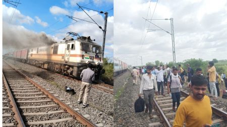 Solapur: KK Express engine catches fire