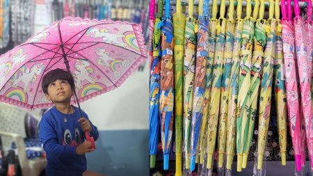 छत्री उघडताच कानावर पडतात गाण्यांचे बोल… ; स्मार्ट ब्लु-ट्रुथ कनेक्टिव्हिटी छत्रीची भुरळ Music listening facility by Blue-Truth smart students in umbrella