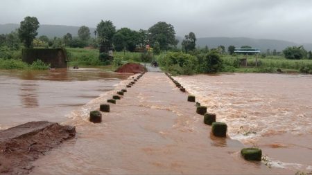 Kolhapur Rain Dhamani river flooded four dams under water