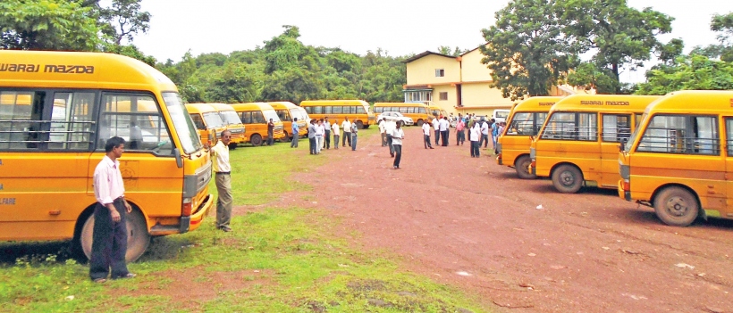 बालरथ कामगारांचा आजपासून बेमुदत संप Indefinite strike of Balrath workers from today