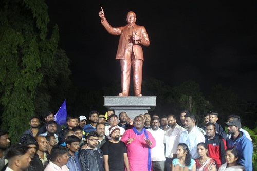 Dalit community leaving Bedg village