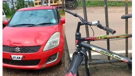 पिंगुळी – गुढीपूर येथे स्विफ्ट कारच्या धडकेत शाळकरी मुलगा जागीच ठार