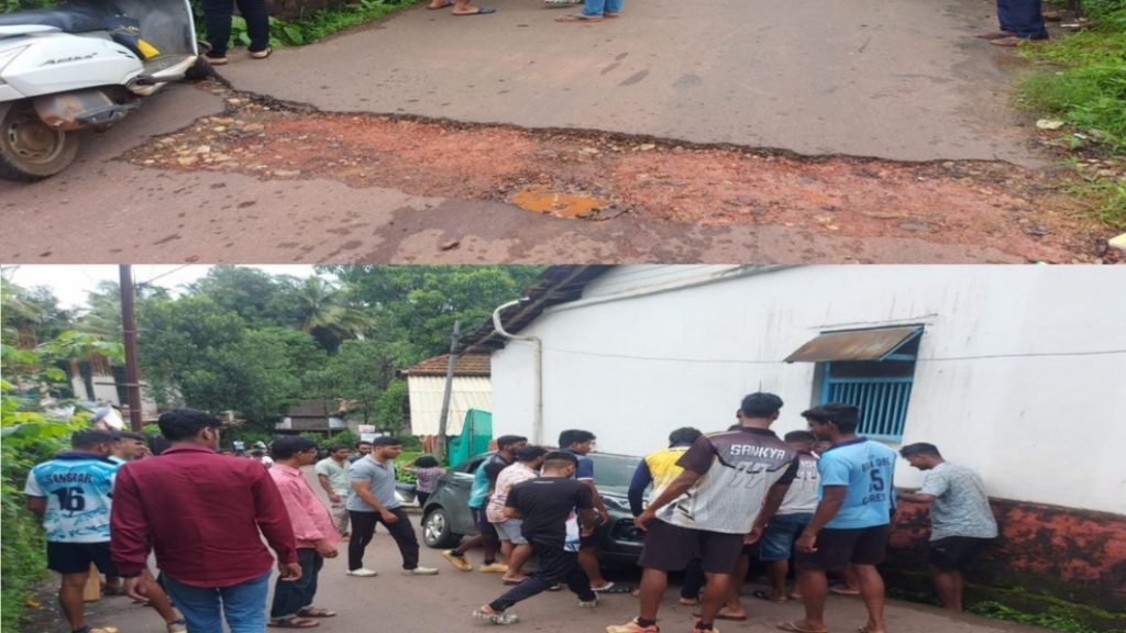 खोदलेल्या चरामुळे खासकीलवाड्यात अपघात !