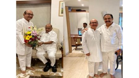 माजी राज्यमंत्री प्रवीण भोसले यांनी घेतली शरद पवार आणि जयंत पाटीलांची भेट !