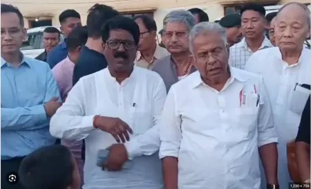 विरोधी पक्षनेत्यांची मणिपूरला भेट Opposition leaders visit Manipur