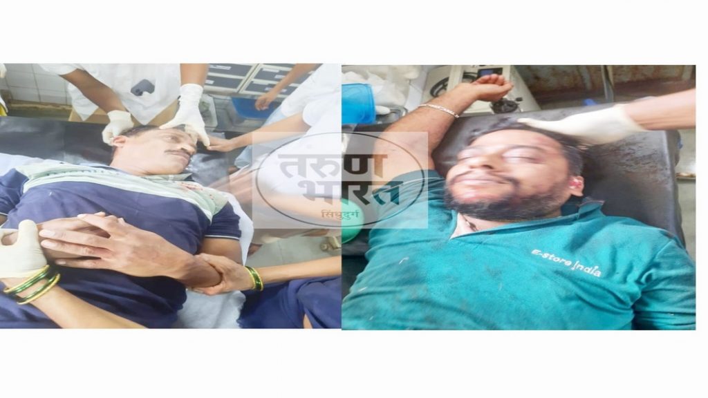 पिंगुळी रेल्वे पूलानजीक दोन मोटारसायकलींमध्ये अपघात । दोघेही गंभीर