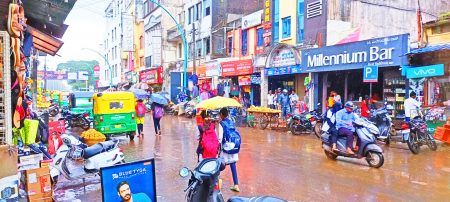 Occasional rains throughout the day on Thursday