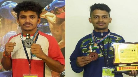 राष्ट्रीय किक बॉक्सिंग स्पर्धेत ऋतिक सावंतला सिल्वर तर साईल पास्तेला ब्रॉंझ पदक