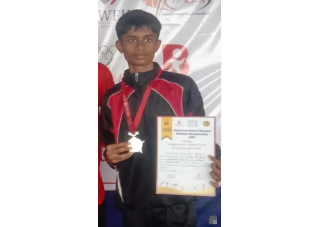 Silver to Sarvesh Naik in state level competition