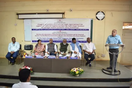 राष्ट्रीय अल्पसंख्याक शैक्षणिक संस्था आयोगाच्या अध्यक्षांची बेळगावला भेट Visit of Chairman of National Minority Educational Institutions Commission to Belgaum