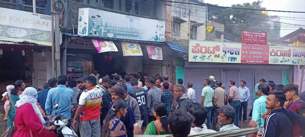 Stationary shop fire due to short circuit