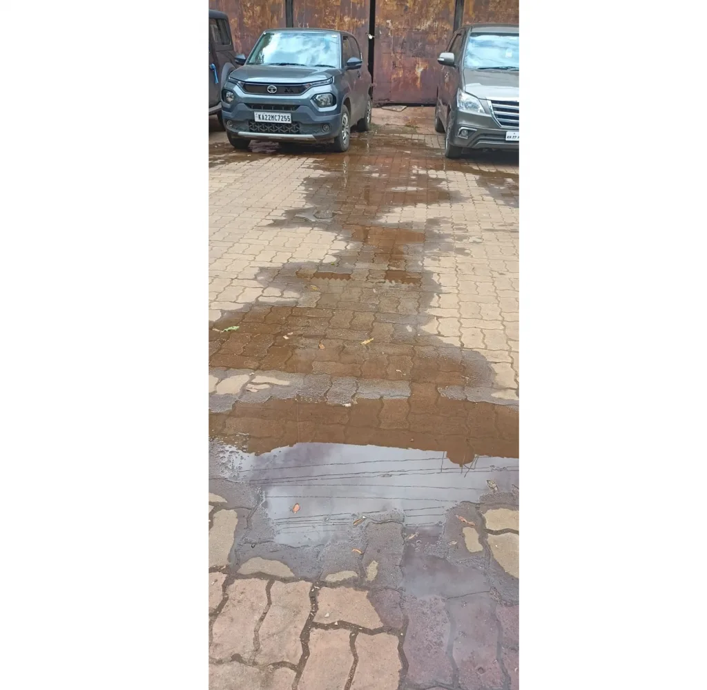 water leakage continues in front of taluka panchyat