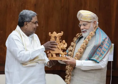On his birthday, CM Siddhamayya visited PM Modi and gave him a special gift