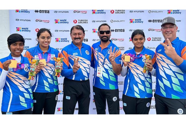 India wins gold for the first time in the World Archery Championship