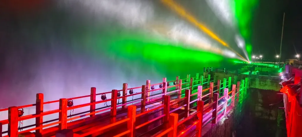 Addition of illumination to the beauty of Salavali dam