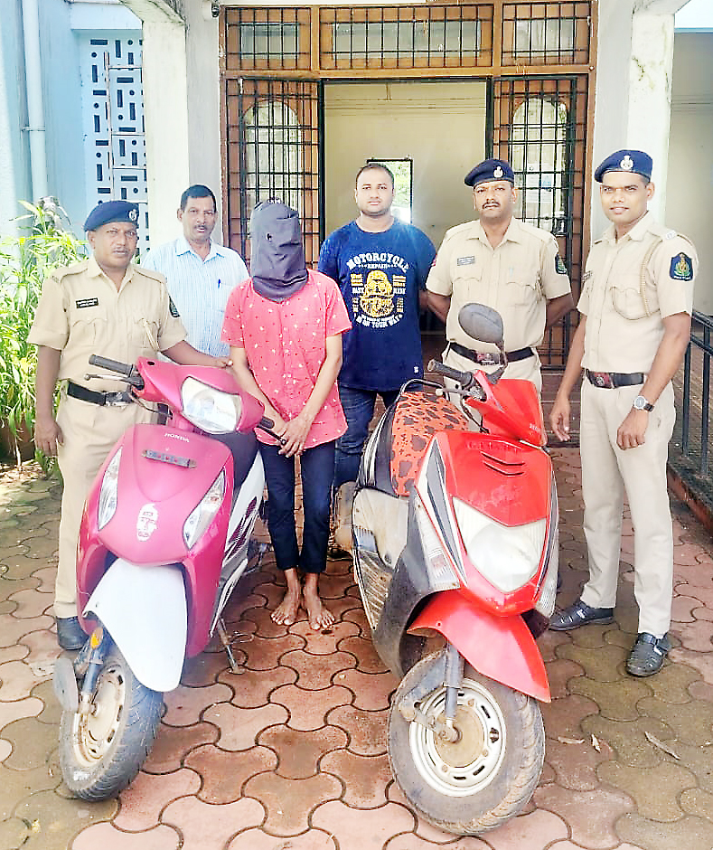 तीन दुचाकी चोरीप्रकरणी एका संशयिताला अटक One suspect arrested in three bike theft cases