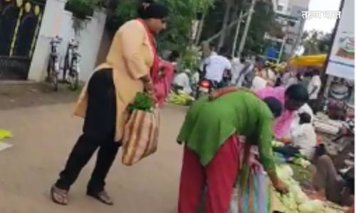 पलूसच्या आठवडी बाजारात महिला वसूल करतात खंडणी! शेतकरी आणि व्यापारी हतबल palus market Women collect extortion