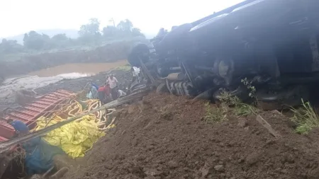 Two killed in Container-Eicher Tempo accident at Bhoste Ghat