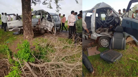 Four people died an accident Balumama Devdarshan khatav