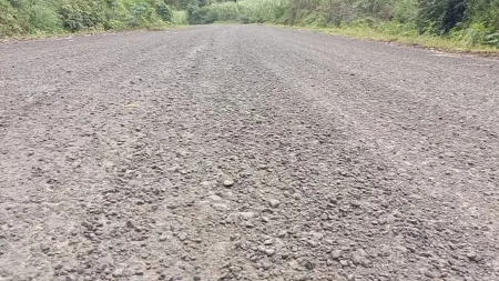 kolhapur Vetwade - Panore new road was damaged in two months