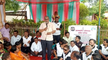 jan andolan agitation warning in raju shetti kumbhoj