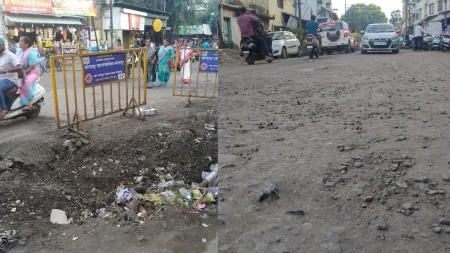roads made by the municipal corporation disappears kolhapur news