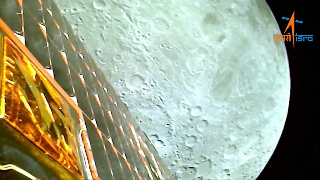 First image of moon sent by Chandrayaan-3
