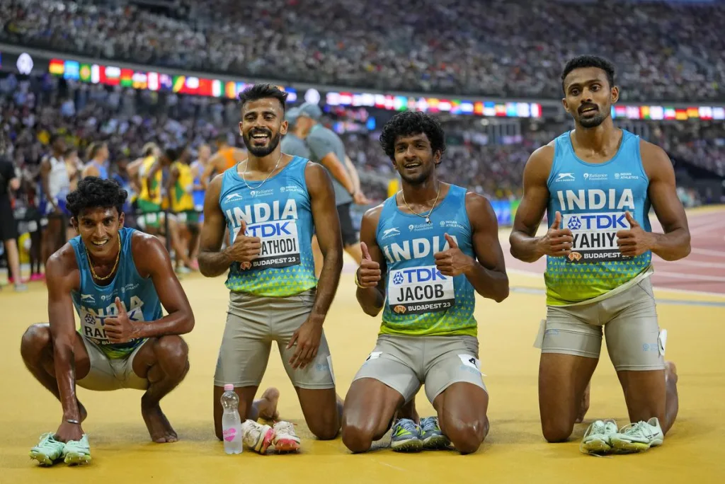 Indian relay team creates history, breaks Asian record in finals